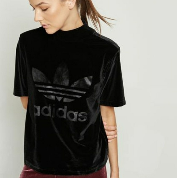 adidas velour t shirt